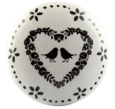 Birds In Heart Ceramic Flat Knobs